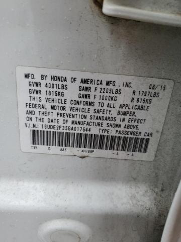 19UDE2F35GA017544 - 2016 ACURA ILX BASE WATCH PLUS WHITE photo 12