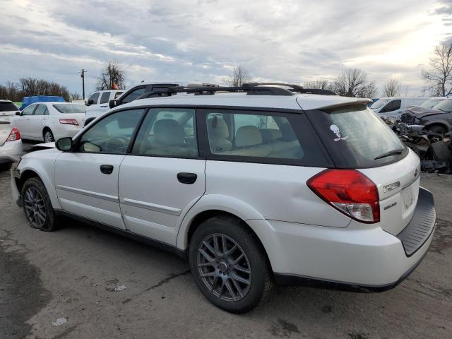 4S4BP60C196321259 - 2009 SUBARU OUTBACK WHITE photo 2