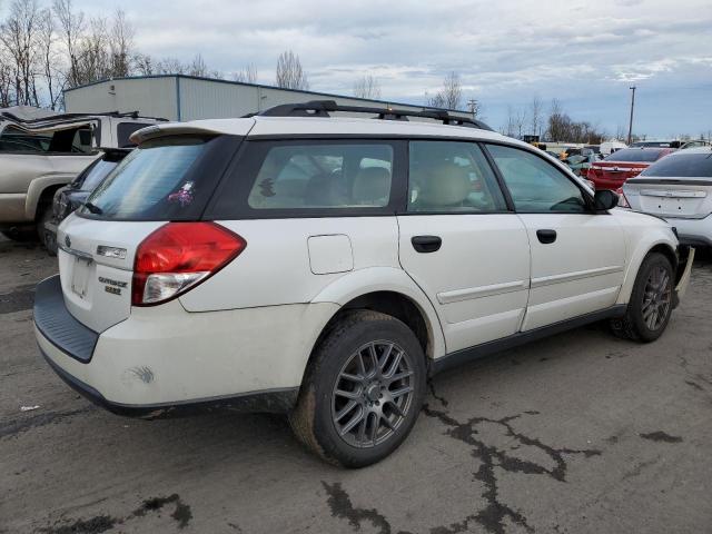 4S4BP60C196321259 - 2009 SUBARU OUTBACK WHITE photo 3