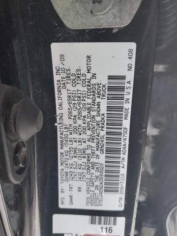 5TELU4EN2AZ693023 - 2010 TOYOTA TACOMA DOUBLE CAB 黑色 照片 12