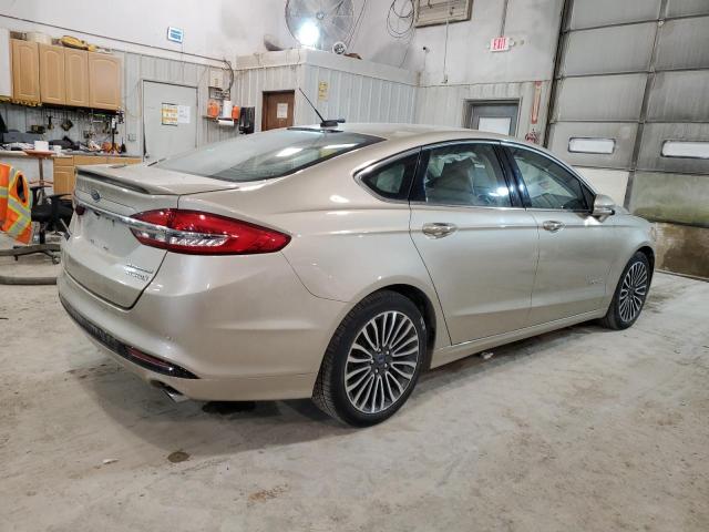 3FA6P0RU1JR219097 - 2018 FORD FUSION TITANIUM/PLATINUM HEV BEIGE photo 3