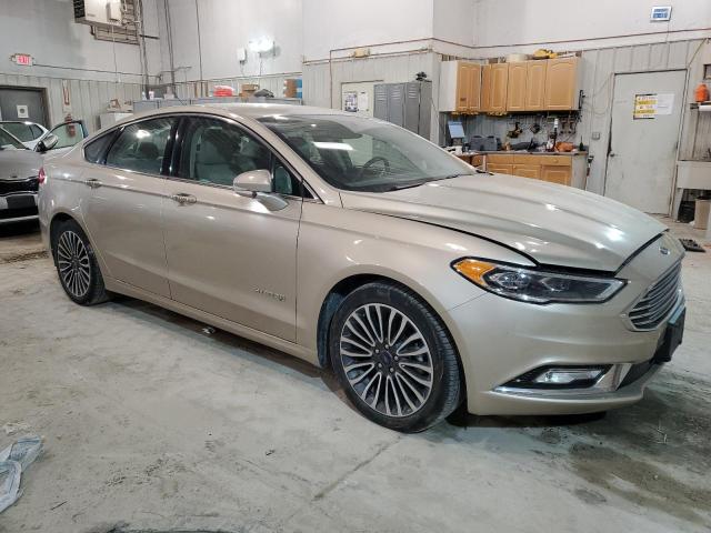 3FA6P0RU1JR219097 - 2018 FORD FUSION TITANIUM/PLATINUM HEV BEIGE photo 4