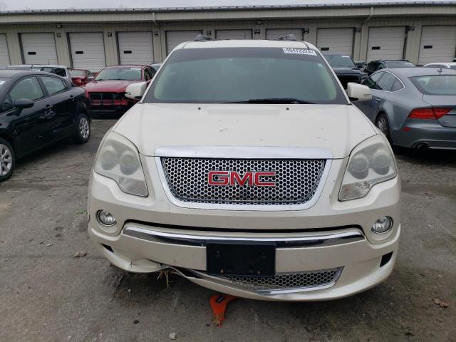 1GKKVTED4CJ390207 - 2012 GMC ACADIA DENALI WHITE photo 5