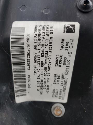 1G8AJ52F25Z183673 - 2005 SATURN ION LEVEL 2 蓝色 照片 12