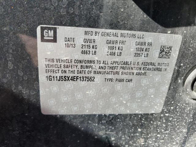 1G11J5SX4EF137562 - 2014 CHEVROLET MALIBU LTZ გრაფიტი ფოტო 12