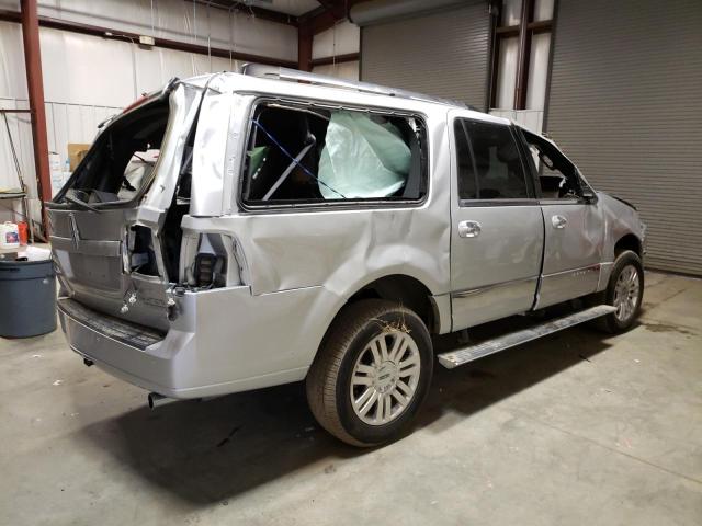 5LMJJ3J54CEL01593 - 2012 LINCOLN NAVIGATOR L SILVER photo 3