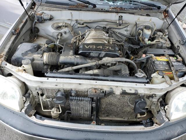 5TBBT44191S159651 - 2001 TOYOTA TUNDRA ACCESS CAB ნაცრისფერი ფოტო 11