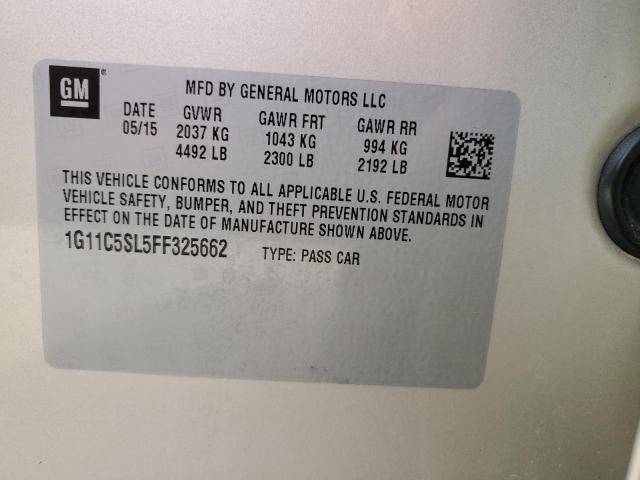 1G11C5SL5FF325662 - 2015 CHEVROLET MALIBU 1LT 米色 照片 12