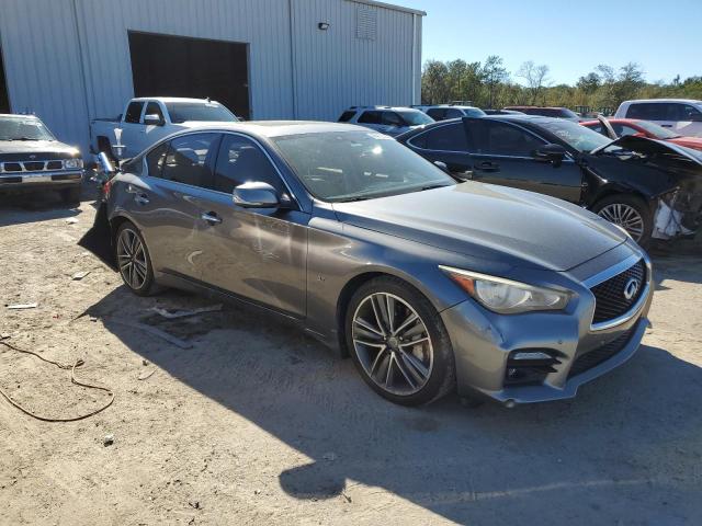 JN1BV7AP2EM676905 - 2014 INFINITI Q50 BASE GRAY photo 4