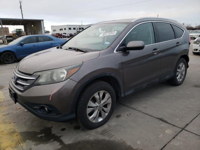 2HKRM3H71EH512424 - 2014 HONDA CR-V EXL GRAY photo 1