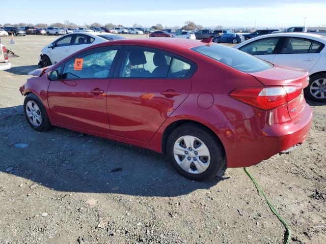 KNAFK4A60G5563641 - 2016 KIA FORTE LX RED photo 2