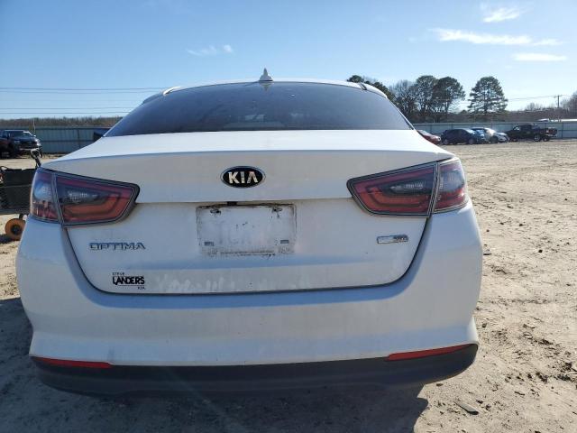 KNAGN4AD8F5091603 - 2015 KIA OPTIMA HYBRID WHITE photo 6