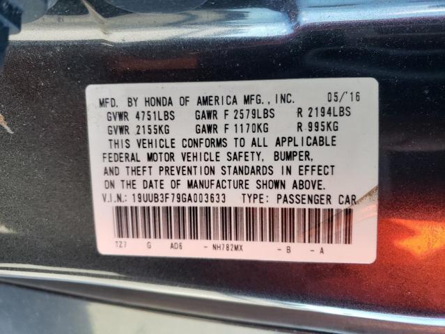 19UUB3F79GA003633 - 2016 ACURA TLX ADVANCE Boz foto 12