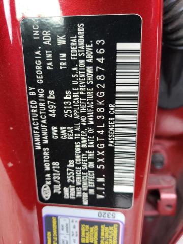 5XXGT4L38KG287463 - 2019 KIA OPTIMA LX RED photo 13