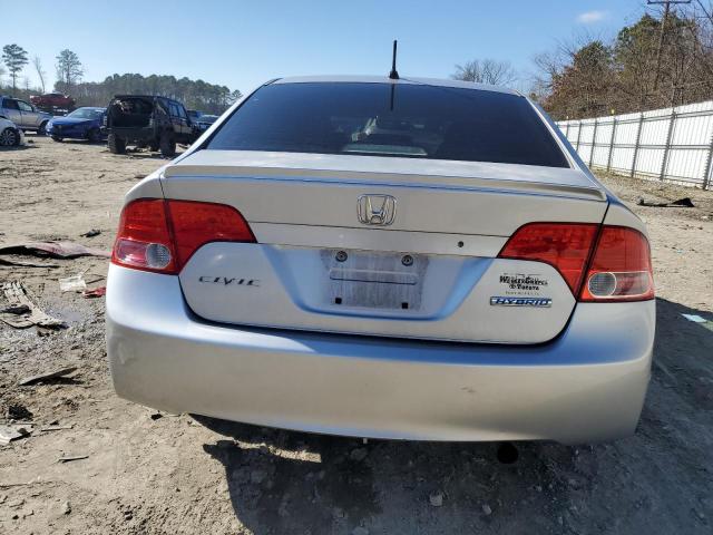 JHMFA36217S006114 - 2007 HONDA CIVIC HYBRID SILVER photo 6