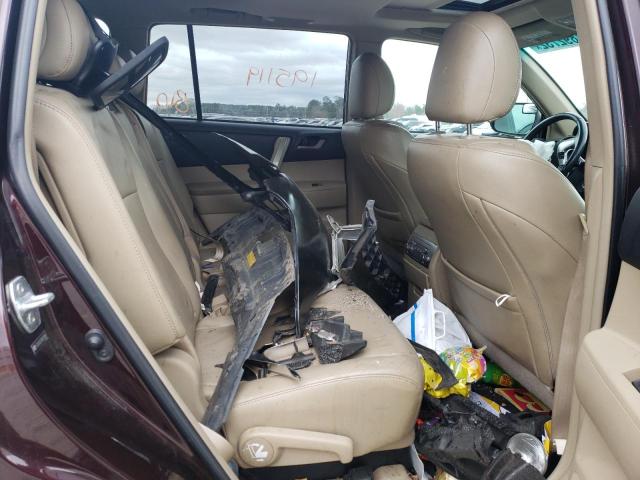 5TDZK3EH3BS039487 - 2011 TOYOTA HIGHLANDER BASE أرجواني صورة 6