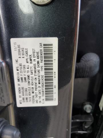 19UUB1F39GA004282 - 2016 ACURA TLX GRAY photo 12