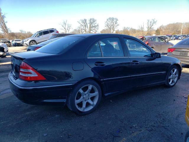 WDBRF52H87A948526 - 2007 MERCEDES-BENZ C 230 BLACK photo 3