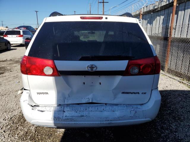 5TDZK23C97S043424 - 2007 TOYOTA SIENNA CE WHITE photo 6