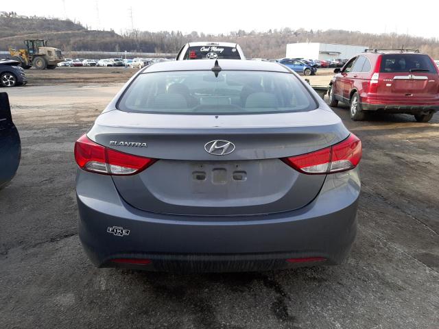 5NPDH4AE9DH253306 - 2013 HYUNDAI ELANTRA GLS GRAY photo 6