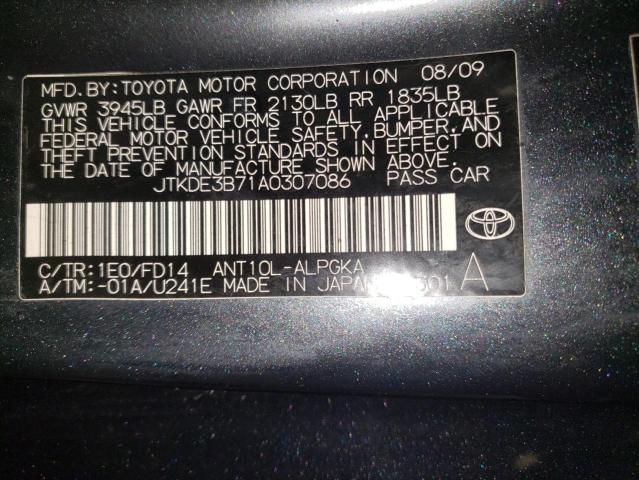 JTKDE3B71A0307086 - 2010 TOYOTA SCION TC 石墨色 照片 12