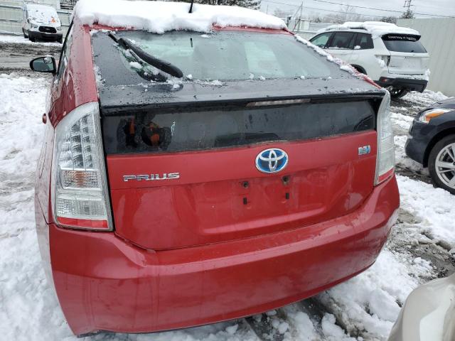 JTDKN3DU6A0025852 - 2010 TOYOTA PRIUS RED photo 6