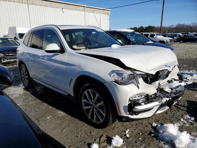 5UXTR9C56KLR06832 - 2019 BMW X3 XDRIVE30I WHITE photo 4