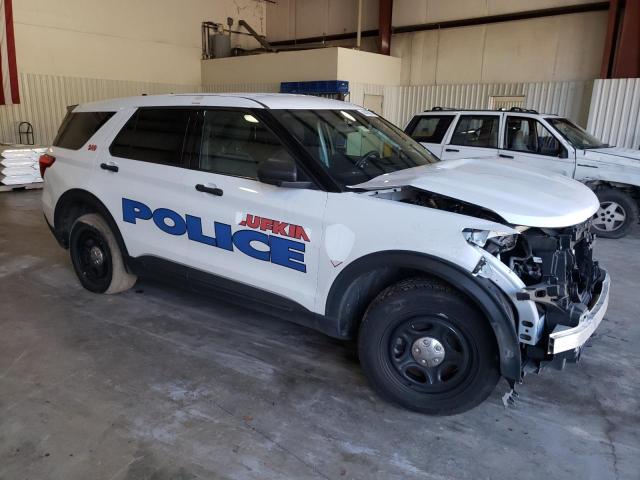 1FM5K8AB1MGB46799 - 2021 FORD EXPLORER POLICE INTERCEPTOR WHITE photo 4