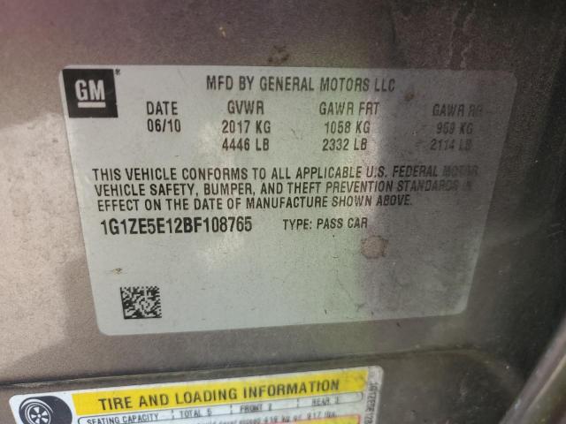 1G1ZE5E12BF108765 - 2011 CHEVROLET MALIBU LTZ ყავისფერი ფოტო 12