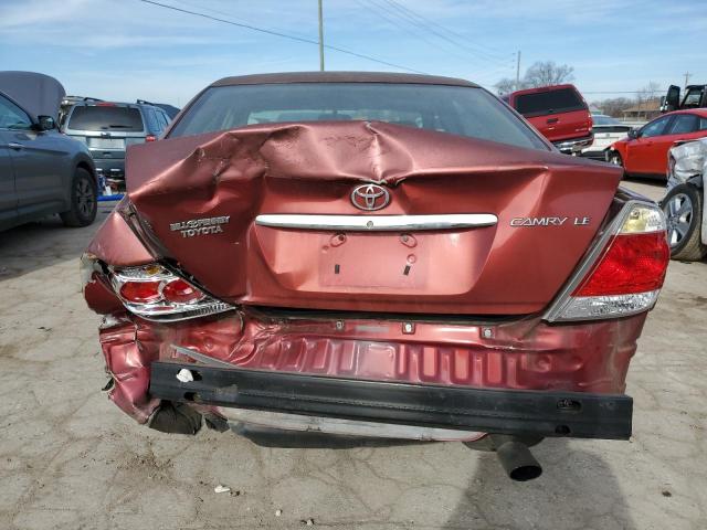 4T1BE30K55U103259 - 2005 TOYOTA CAMRY LE RED photo 6