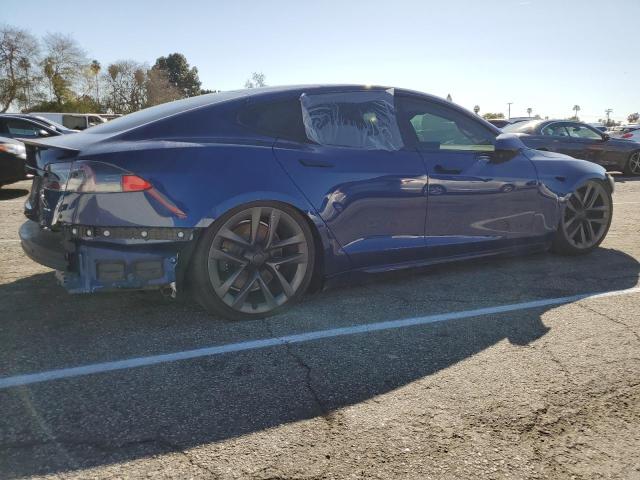 5YJSA1E69MF452352 - 2021 TESLA MODEL S Կապույտ լուսանկար 3