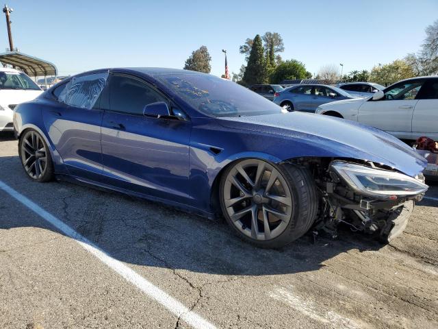 5YJSA1E69MF452352 - 2021 TESLA MODEL S Կապույտ լուսանկար 4