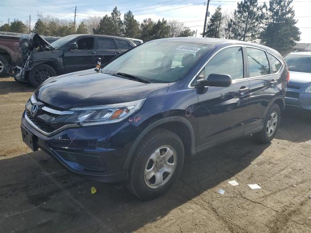 5J6RM4H3XFL005712 - 2015 HONDA CR-V LX BLUE photo 1