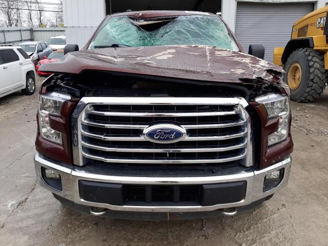 1FTEW1EG4GFC81517 - 2016 FORD F150 SUPERCREW BURGUNDY photo 5