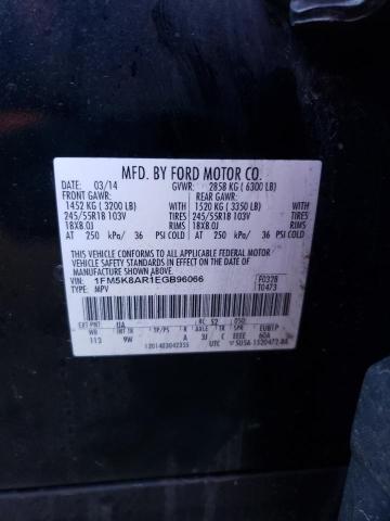 1FM5K8AR1EGB96066 - 2014 FORD EXPLORER POLICE INTERCEPTOR BLACK photo 13