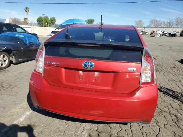 JTDKN3DU9C1533696 - 2012 TOYOTA PRIUS RED photo 6