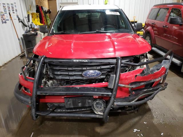 1FM5K8AR2HGB00806 - 2017 FORD EXPLORER POLICE INTERCEPTOR RED photo 5