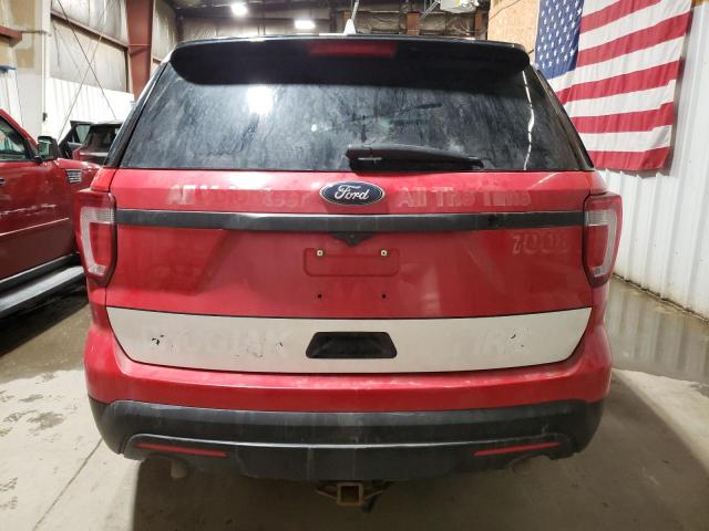 1FM5K8AR2HGB00806 - 2017 FORD EXPLORER POLICE INTERCEPTOR წითელი ფოტო 6