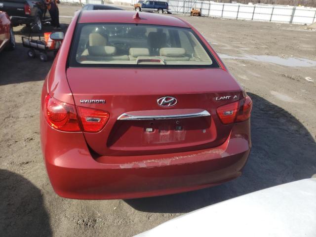 KMHDU4AD3AU168638 - 2010 HYUNDAI ELANTRA BLUE MAROON photo 6