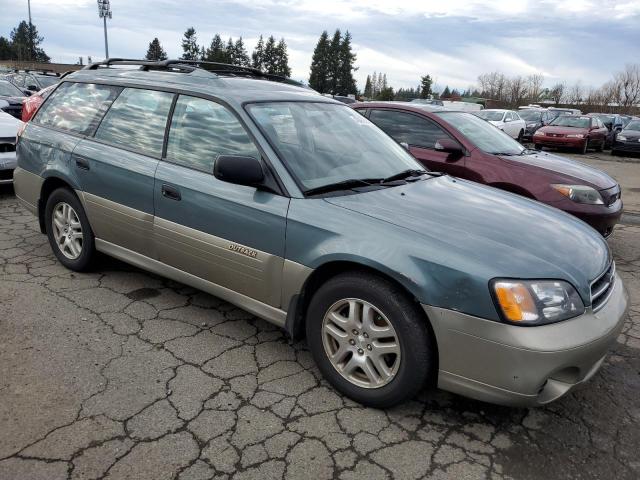 4S3BH665117610649 - 2001 SUBARU LEGACY OUTBACK TEAL photo 4