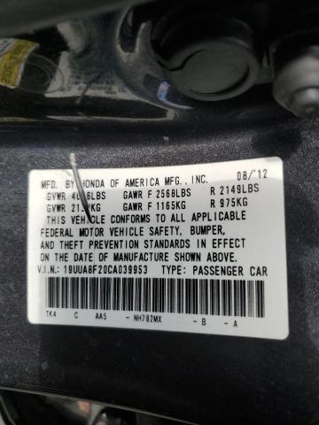 19UUA8F20CA039953 - 2012 ACURA TL BLACK photo 12