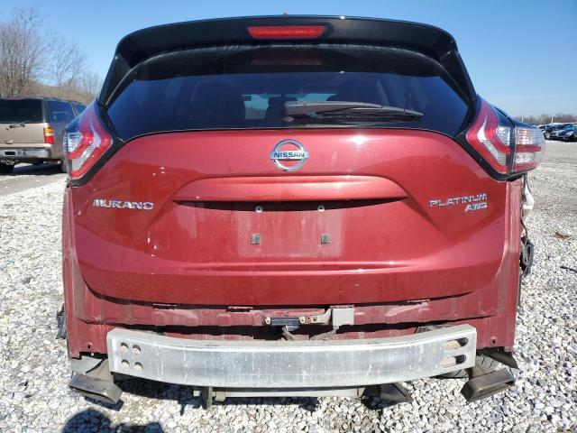 5N1AZ2MH7HN187396 - 2017 NISSAN MURANO S RED photo 6