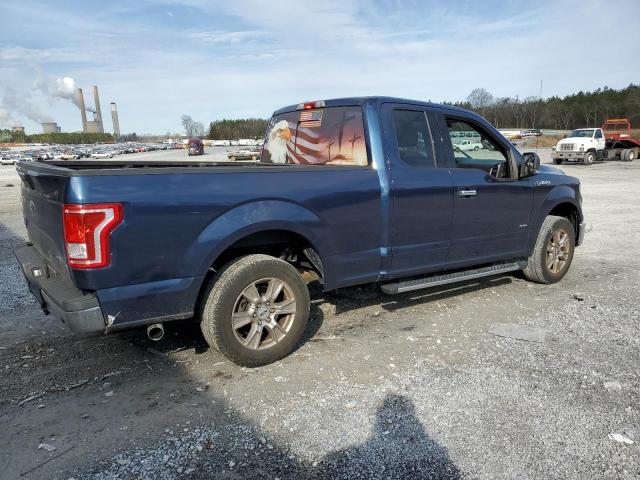 1FTEX1CP2FFB65960 - 2015 FORD F150 SUPER CAB BLUE photo 3