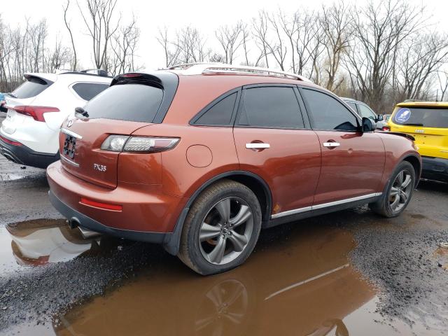 JNRAS08W68X207826 - 2008 INFINITI FX35 ORANGE photo 3