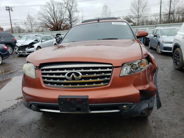 JNRAS08W68X207826 - 2008 INFINITI FX35 ORANGE photo 5