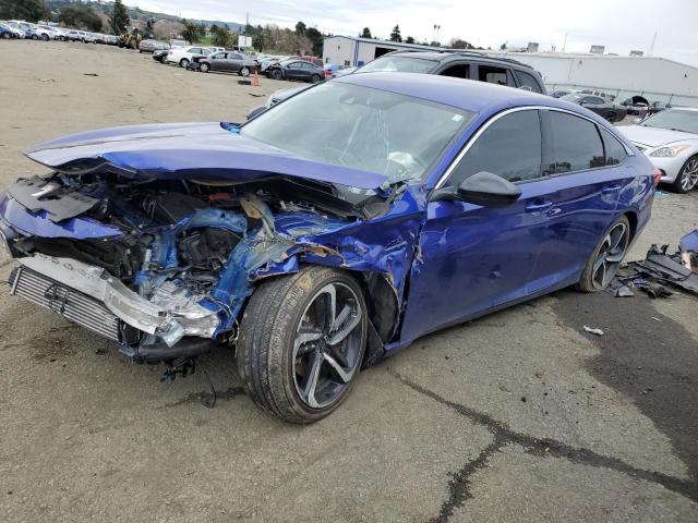 1HGCV1F33NA110341 - 2022 HONDA ACCORD SPORT BLUE photo 1