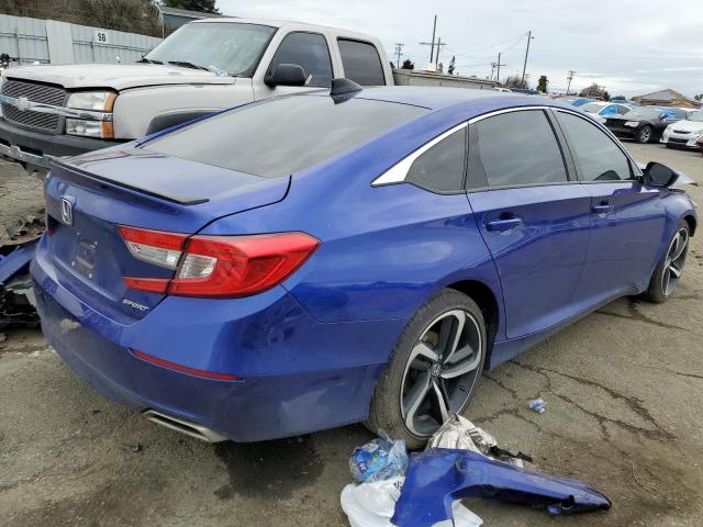 1HGCV1F33NA110341 - 2022 HONDA ACCORD SPORT BLUE photo 3