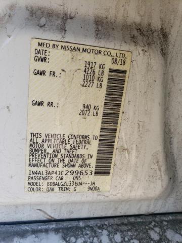 1N4AL3AP4JC299653 - 2018 NISSAN ALTIMA 2.5 WHITE photo 12