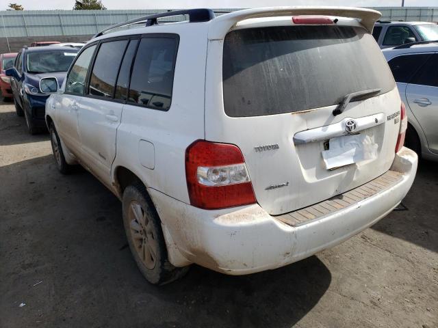 JTEEW21A770036913 - 2007 TOYOTA HIGHLANDER HYBRID WHITE photo 2