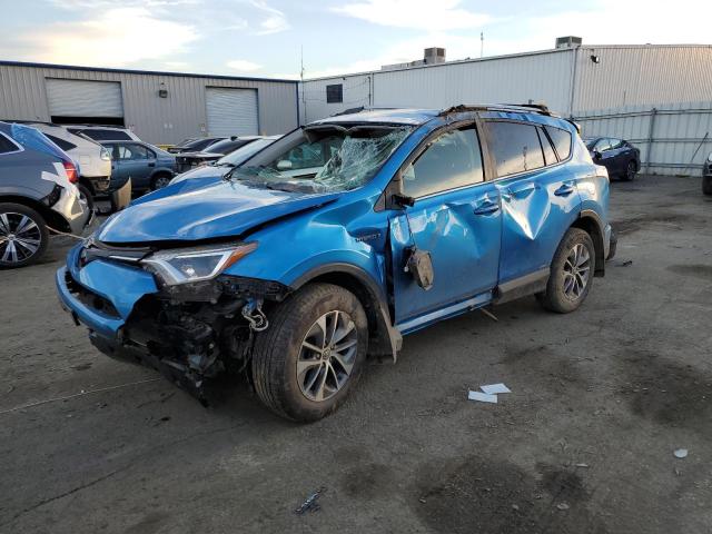 JTMRJREV7JD172632 - 2018 TOYOTA RAV4 HV LE BLUE photo 1